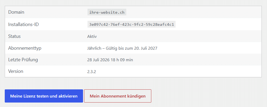 Kündigen Sie Ihr Abonnement mit nur einem Klick direkt über Ihre WordPress-Website twint
