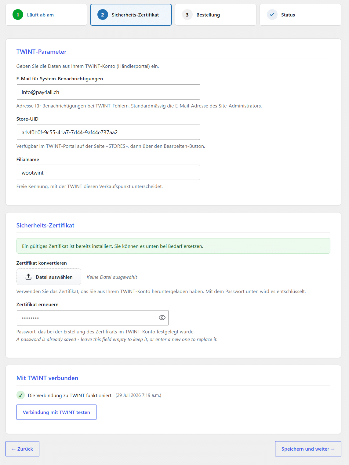 Twint woocommerce - einfache Installation