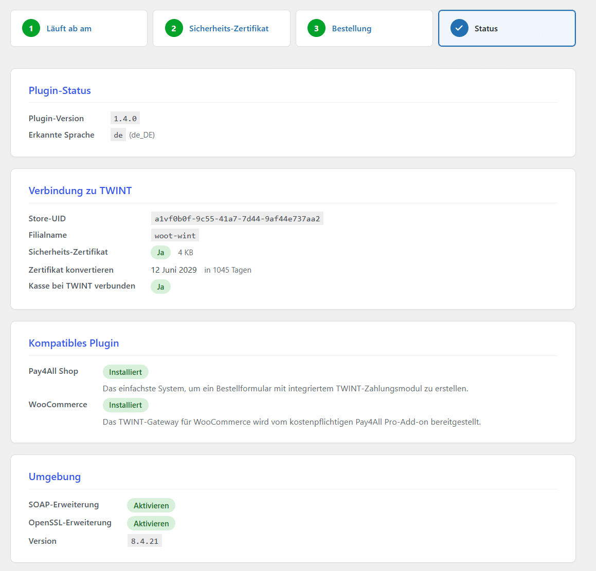 plugin Twint woocommerce - einfache Installation